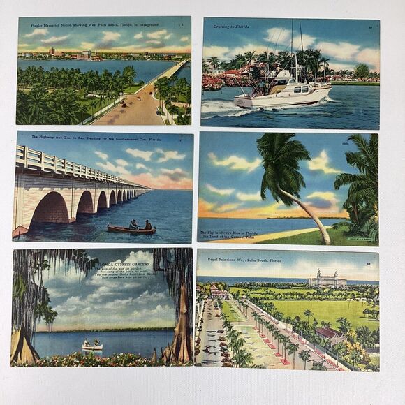 Vtg Postcards Linen Photo Comic Landmark Unposted Florida US Nagasaki 70+ - Picture 4 of 16